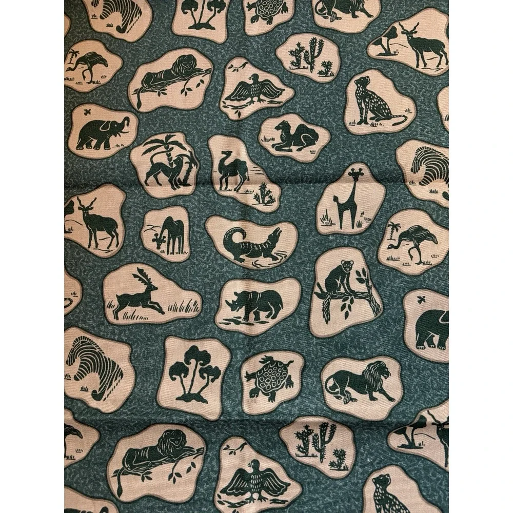 Bassett McNab Vintage Safari Animal Print Fabric Jungle Fever 37x45 W